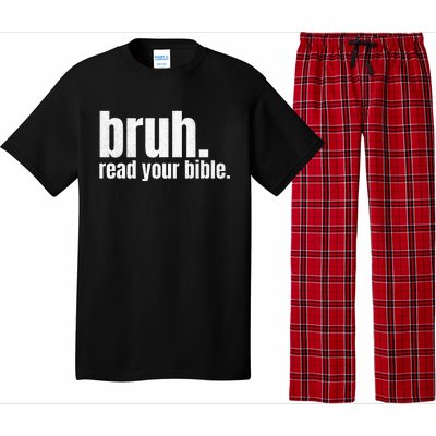 Bruh Meme Read Your Bible God Funny Modern Christian Church Pajama Set