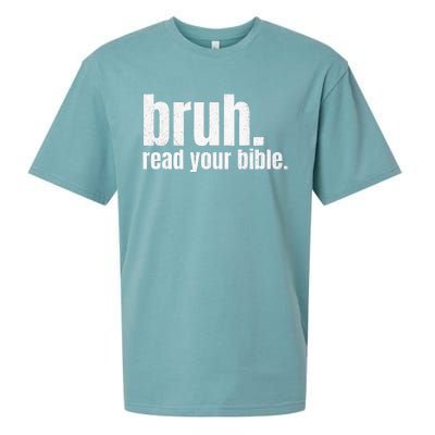 Bruh Meme Read Your Bible God Funny Modern Christian Church Sueded Cloud Jersey T-Shirt