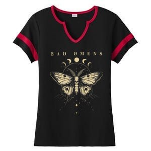 Bad Music Rock 90s Moth And Moons Vaporware Omens Ladies Halftime Notch Neck Tee