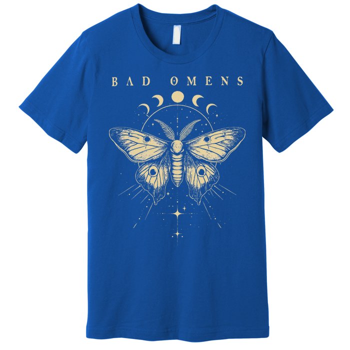 Bad Music Rock 90s Moth And Moons Vaporware Omens Premium T-Shirt