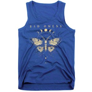 Bad Music Rock 90s Moth And Moons Vaporware Omens Tank Top