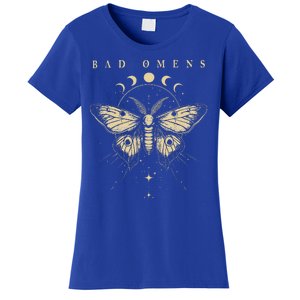 Bad Music Rock 90s Moth And Moons Vaporware Omens Women's T-Shirt