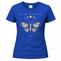 Bad Music Rock 90s Moth And Moons Vaporware Omens Women's T-Shirt