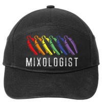 Bartender Mixologist Rainbow Mixologist 7-Panel Snapback Hat