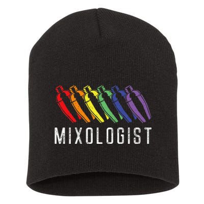 Bartender Mixologist Rainbow Mixologist Short Acrylic Beanie