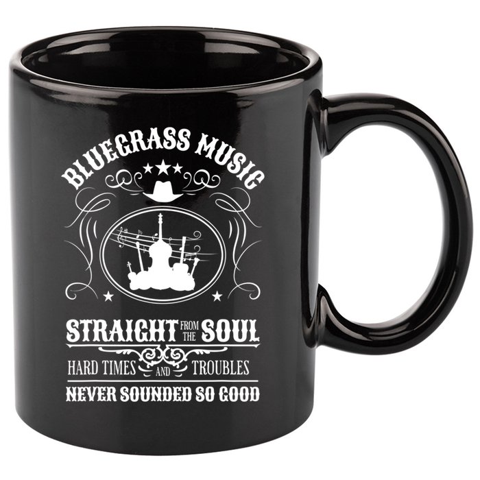 Bluegrass Music Straight From The Soul Music Lover Guift 11oz C Handle Ceramic Mug