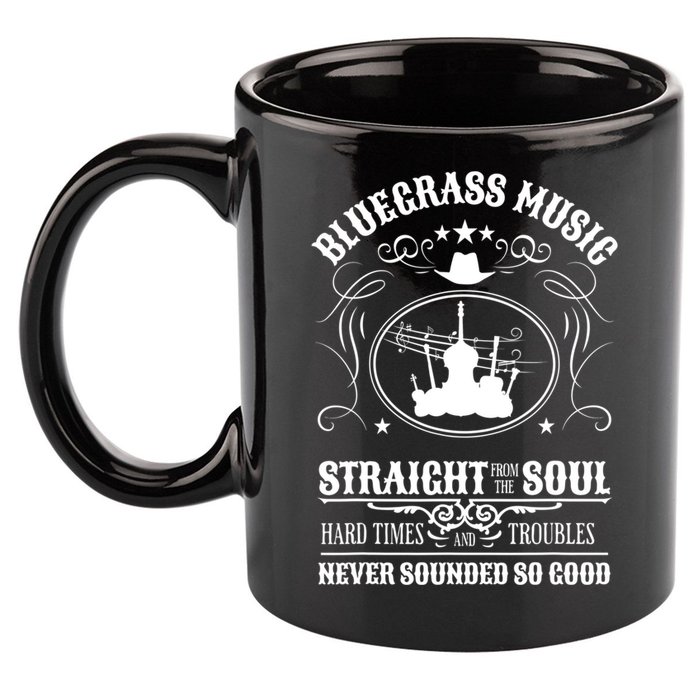 Bluegrass Music Straight From The Soul Music Lover Guift 11oz C Handle Ceramic Mug