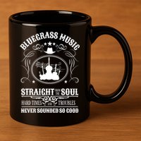 Bluegrass Music Straight From The Soul Music Lover Guift 11oz C Handle Ceramic Mug