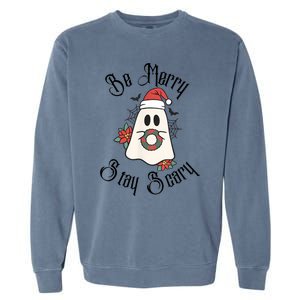 Be Merry Stay Scary Garment-Dyed Sweatshirt