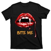 Bite Me Sexy Vampire Lips Halloween Novelty T-Shirt