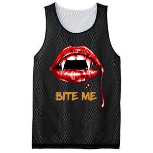 Bite Me Sexy Vampire Lips Halloween Novelty Mesh Reversible Basketball Jersey Tank