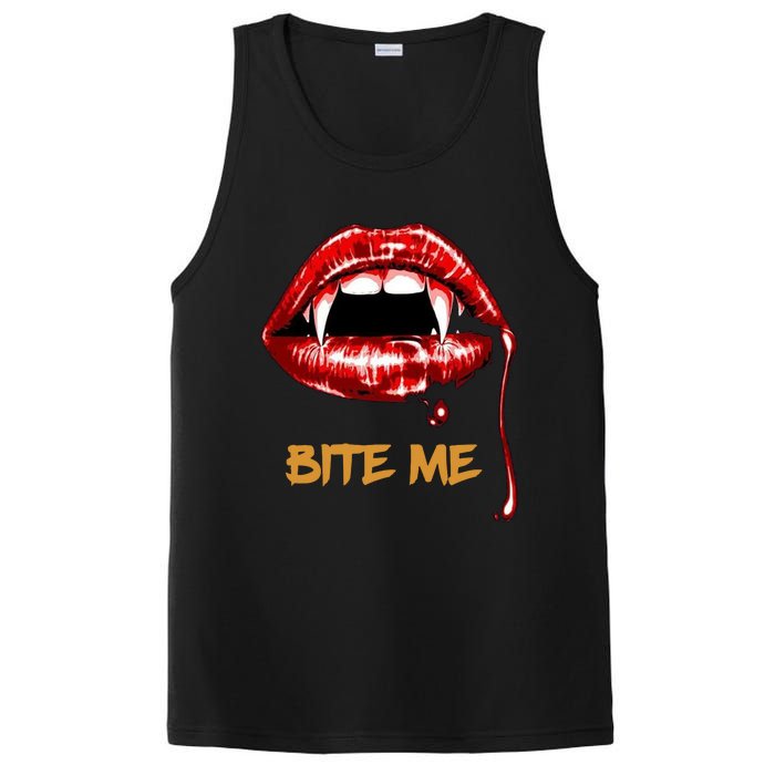 Bite Me Sexy Vampire Lips Halloween Novelty PosiCharge Competitor Tank