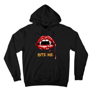 Bite Me Sexy Vampire Lips Halloween Novelty Tall Hoodie