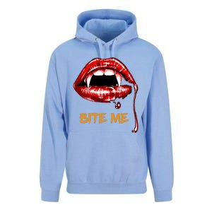 Bite Me Sexy Vampire Lips Halloween Novelty Unisex Surf Hoodie