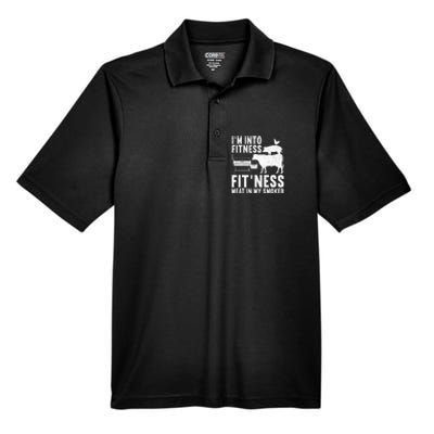 Bbq Meat Smoking Art Barbeque Griller Men's Origin Performance Piqué Polo