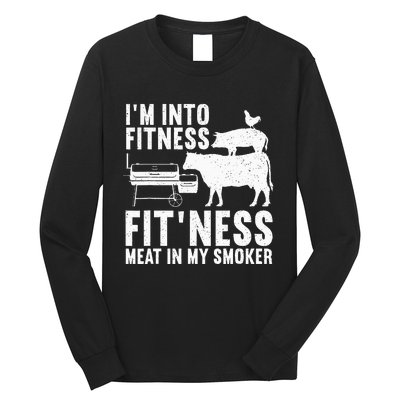 Bbq Meat Smoking Art Barbeque Griller Long Sleeve Shirt