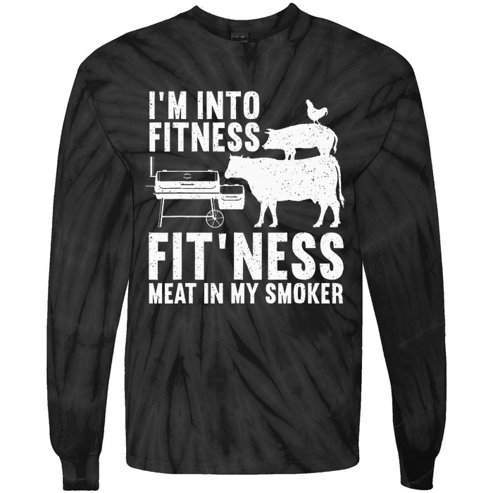 Bbq Meat Smoking Art Barbeque Griller Tie-Dye Long Sleeve Shirt