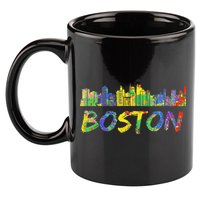 Boston Massachusetts Skyline Paint 11oz C Handle Ceramic Mug