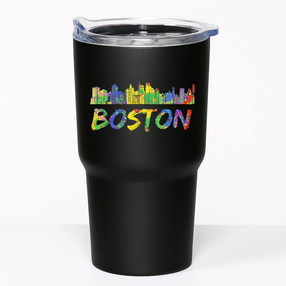 Boston Massachusetts Skyline Paint Tumbler