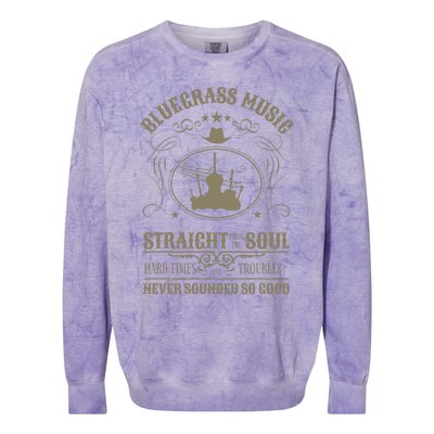 Bluegrass Music Straight From The Soul Colorblast Crewneck Sweatshirt