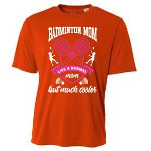 Badminton Mom Shuttlecock Badminton Player Ball Sport Smash Cool Gift Cooling Performance Crew T-Shirt