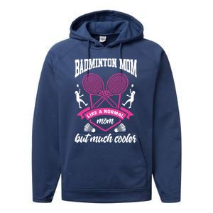 Badminton Mom Shuttlecock Badminton Player Ball Sport Smash Cool Gift Performance Fleece Hoodie