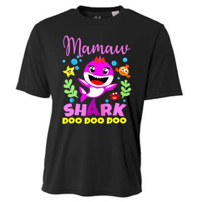 birthday mamaw s shark mamaw shark family mors day Cooling Performance Crew T-Shirt