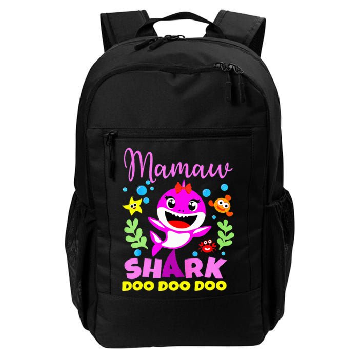 birthday mamaw s shark mamaw shark family mors day Daily Commute Backpack