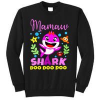 birthday mamaw s shark mamaw shark family mors day Tall Sweatshirt