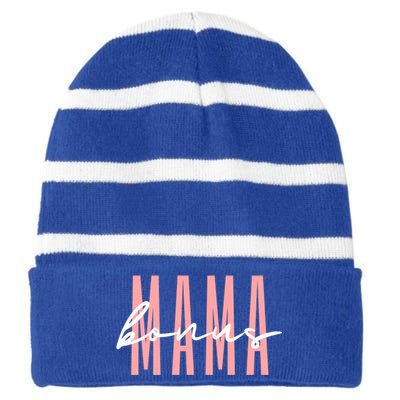 Bonus Mama Stepmom Step Mama Mother’S Day Gift Striped Beanie with Solid Band