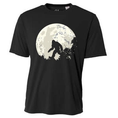 Bigfoot Moon Sasquatch I Believe In Bigfoot Cooling Performance Crew T-Shirt