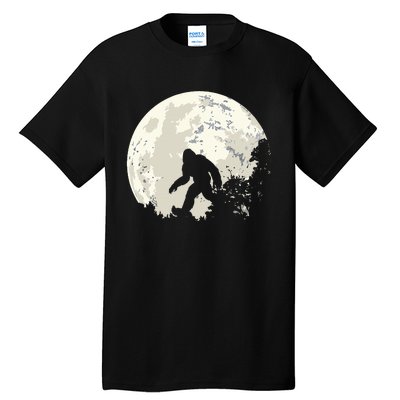 Bigfoot Moon Sasquatch I Believe In Bigfoot Tall T-Shirt