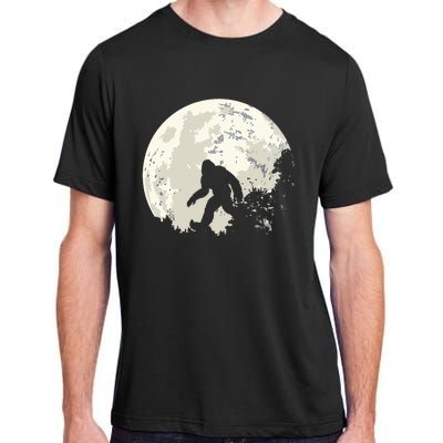 Bigfoot Moon Sasquatch I Believe In Bigfoot Adult ChromaSoft Performance T-Shirt