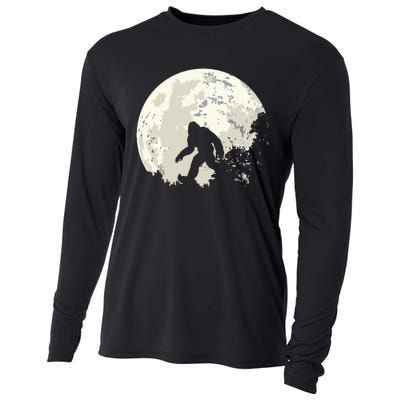 Bigfoot Moon Sasquatch I Believe In Bigfoot Cooling Performance Long Sleeve Crew