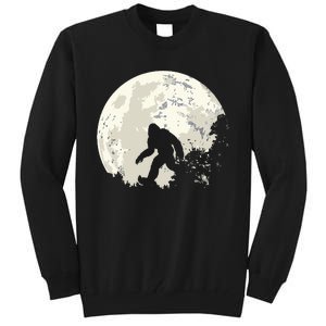 Bigfoot Moon Sasquatch I Believe In Bigfoot Tall Sweatshirt