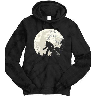 Bigfoot Moon Sasquatch I Believe In Bigfoot Tie Dye Hoodie