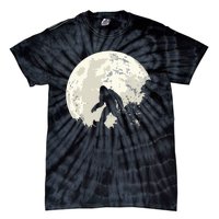 Bigfoot Moon Sasquatch I Believe In Bigfoot Tie-Dye T-Shirt