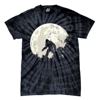 Bigfoot Moon Sasquatch I Believe In Bigfoot Tie-Dye T-Shirt