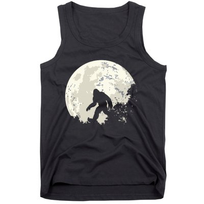 Bigfoot Moon Sasquatch I Believe In Bigfoot Tank Top