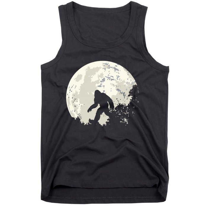 Bigfoot Moon Sasquatch I Believe In Bigfoot Tank Top