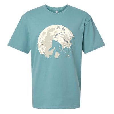 Bigfoot Moon Sasquatch I Believe In Bigfoot Sueded Cloud Jersey T-Shirt