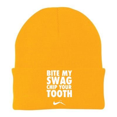 Bite My Swag Chip Your Tooth Knit Cap Winter Beanie