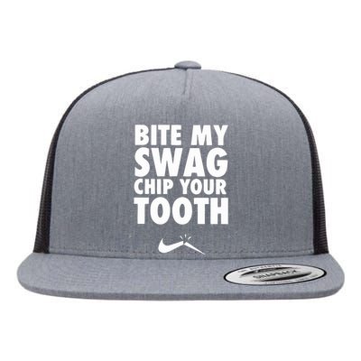 Bite My Swag Chip Your Tooth Flat Bill Trucker Hat