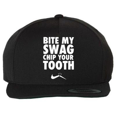 Bite My Swag Chip Your Tooth Wool Snapback Cap