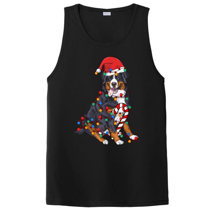 Bernese Mountain Santa Christmas Lights Dog Lover Pajama PosiCharge Competitor Tank