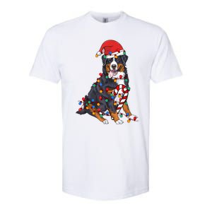 Bernese Mountain Santa Christmas Lights Dog Lover Pajama Softstyle® CVC T-Shirt