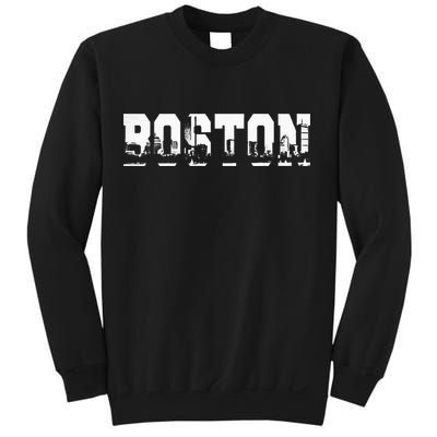 Boston Massachusetts Skyline Graphic Apparel Sweatshirt