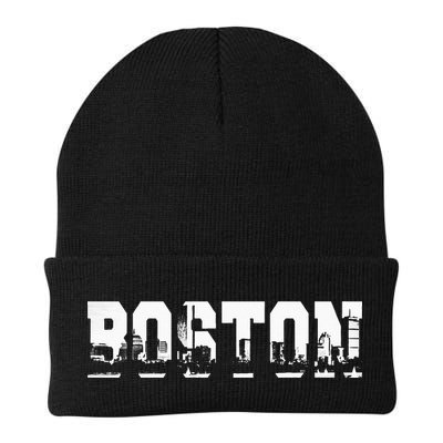Boston Massachusetts Skyline Graphic Apparel Beanie