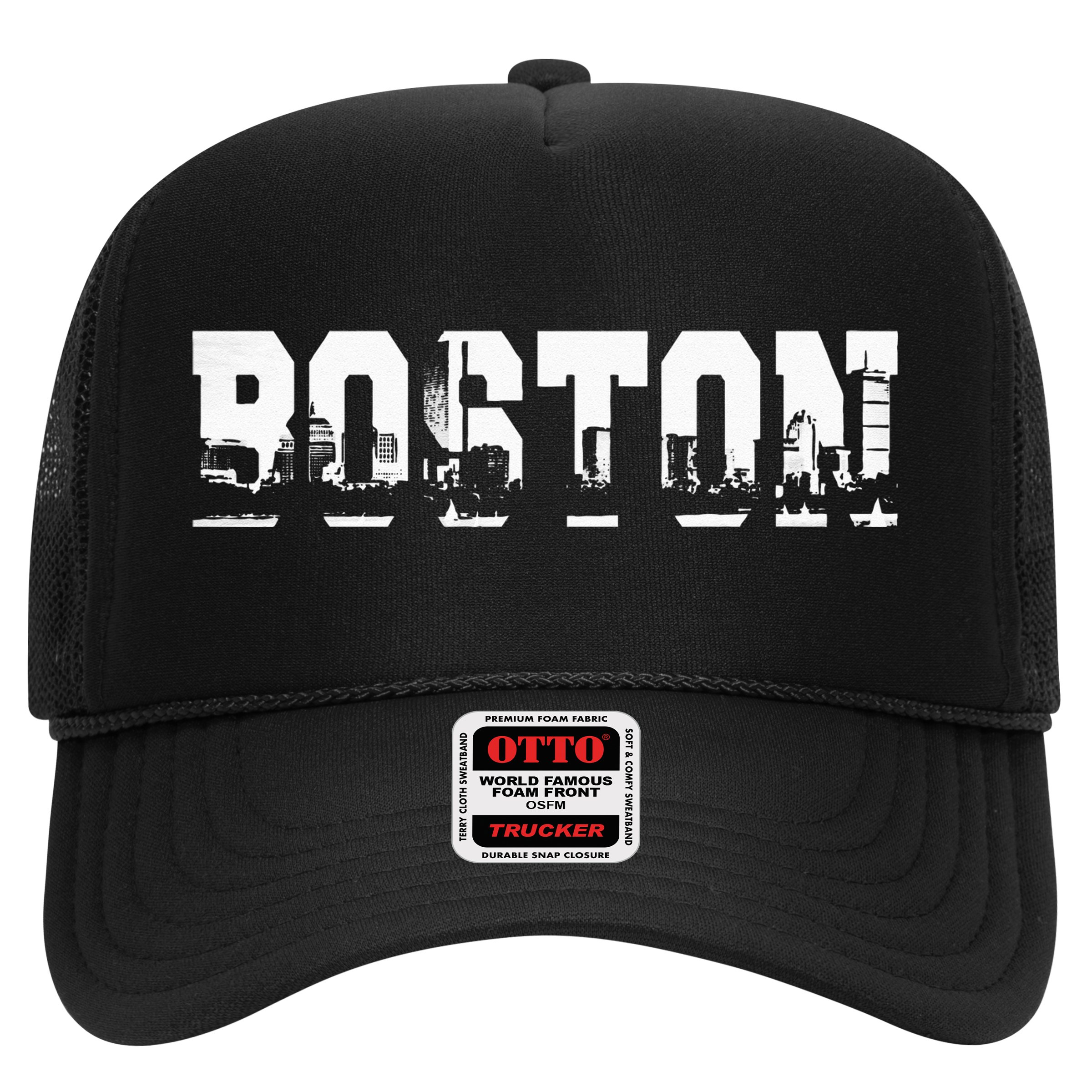 Boston Massachusetts Skyline Graphic Apparel Hat