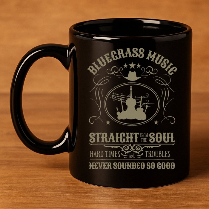 Bluegrass Music Straight From The Soul 11oz C Handle Ceramic Mug